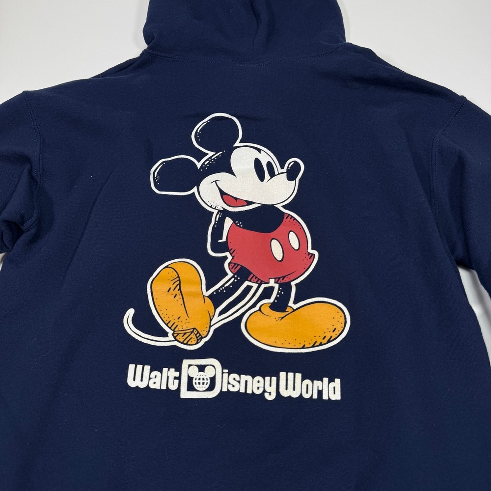 Walt Disney World Mickey Mouse 1928 Hoodie XS Navy Full Zip Unisex Sweatshirt - Picture 6 of 11